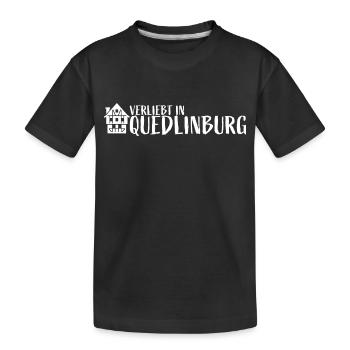 Verliebt in Quedlinburg - Kinder Premium Bio T-Shirt - Schwarz - Vorne