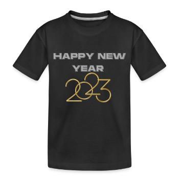 HAPPY NEW YEAR 2023 - T-shirt bio Premium Enfant - noir - Devant