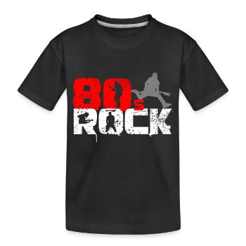 Fan de musique rock vintage des années 80 - T-shirt bio Premium Enfant - noir - Devant