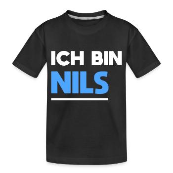 Nils Name Spruch für stolze Nils - Kinder Premium Bio T-Shirt - Schwarz - Vorne
