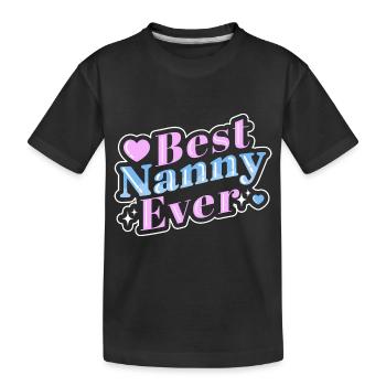 Nanny Babysitter Childminder - Kids' Premium Organic T-Shirt - black - Front
