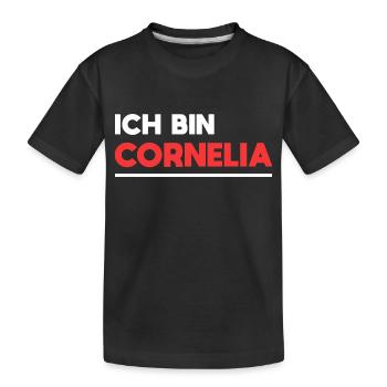 Cornelia Name Spruch für stolze Cornelias - Kinder Premium Bio T-Shirt - Schwarz - Vorne