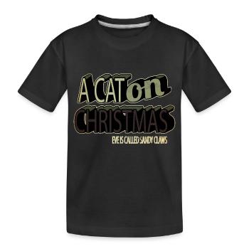 present idea joke quote present christmas present - Kids' Premium Organic T-Shirt - black - Front