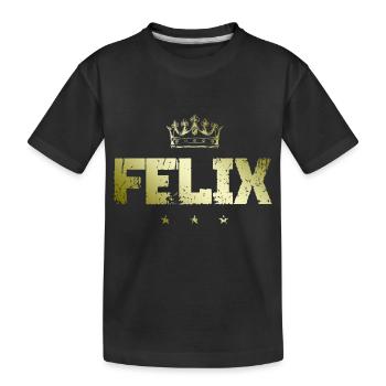 Felix - Kinder Premium Bio T-Shirt - Schwarz - Vorne