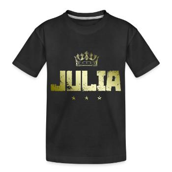 Julia - Kinder Premium Bio T-Shirt - Schwarz - Vorne