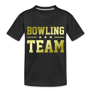Équipe de bowling - T-shirt bio Premium Enfant - noir - Devant