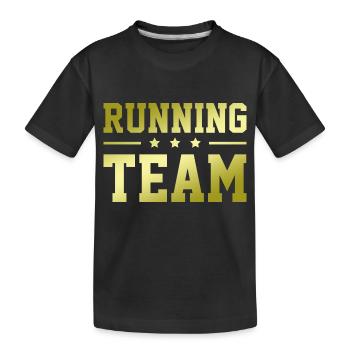 Équipe de course à pied - T-shirt bio Premium Enfant - noir - Devant