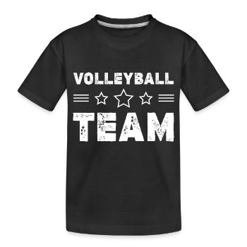 Volleyball Team - Kids' Premium Organic T-Shirt - black - Front