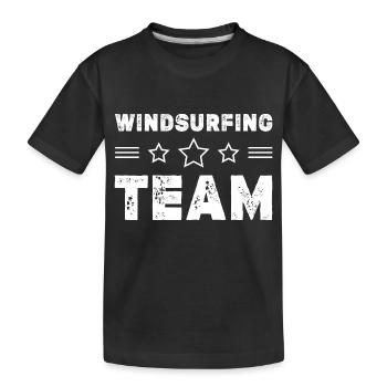 Windsurfing Team - Kinder Premium Bio T-Shirt - Schwarz - Vorne