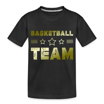 Équipe de basket-ball - T-shirt bio Premium Enfant - noir - Devant