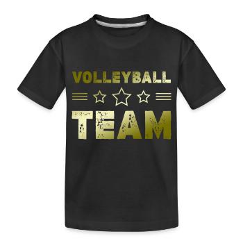 Volleyball Team - Kids' Premium Organic T-Shirt - black - Front
