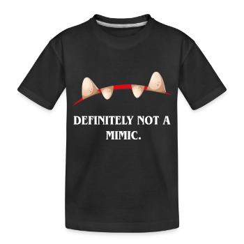 Definitely Not A Mimic - Kids' Premium Organic T-Shirt - black - Front