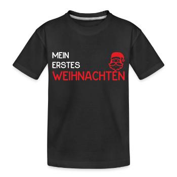 Mein erstes Weihnachten - Kinder Premium Bio T-Shirt - Schwarz - Vorne