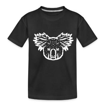 Koala white - Kids' Premium Organic T-Shirt - black - Front