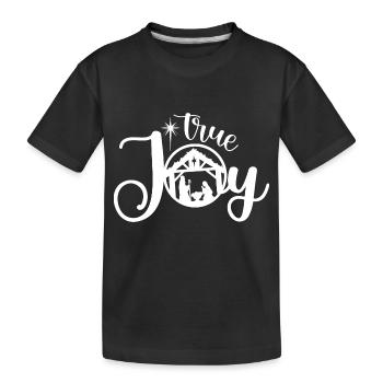 Wahre Freude in Weiß - Kinder Premium Bio T-Shirt - Schwarz - Vorne