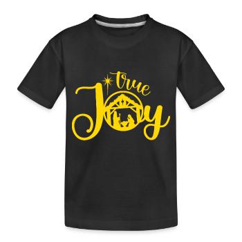 Wahre Freude in Gold - Kinder Premium Bio T-Shirt - Schwarz - Vorne