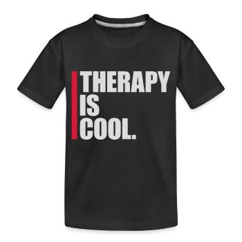 la thérapie est cool Citation - T-shirt bio Premium Enfant - noir - Devant