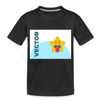 027Star Emojis Greedy 01 - Kids' Premium Organic T-Shirt - black - Front