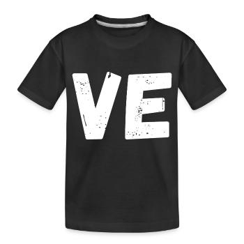 Liebe passendes T-Shirt Paar - Kinder Premium Bio T-Shirt - Schwarz - Vorne
