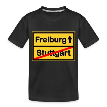 Die Freiburger - Kinder Premium Bio T-Shirt - Schwarz - Vorne