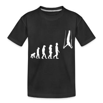 Anneaux de gymnastique évolution - T-shirt bio Premium Enfant - noir - Devant