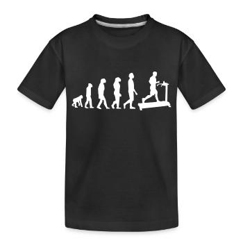 Laufband Evolution - Kinder Premium Bio T-Shirt - Schwarz - Vorne