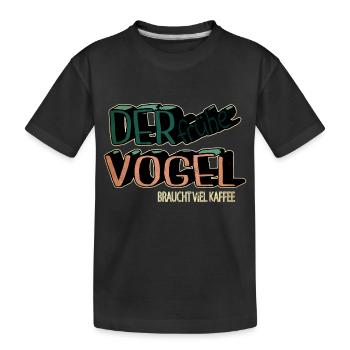 spaß ich liebe kaffee spruch montag zitat müde - Kinder Premium Bio T-Shirt - Schwarz - Vorne
