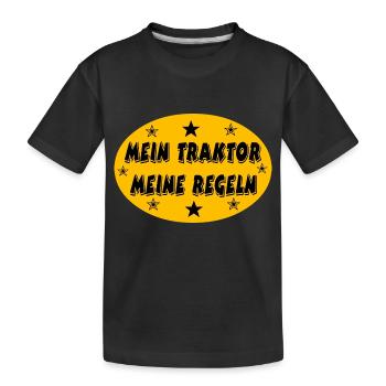 Traktor - Kinder Premium Bio T-Shirt - Schwarz - Vorne