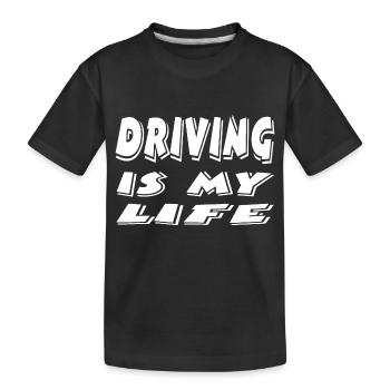 Auto - Kinder Premium Bio T-Shirt - Schwarz - Vorne