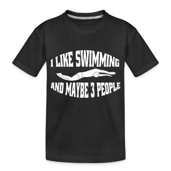 Schwimmverein Schwimmerin Schwimmer Frau Schwimmen - Kinder Premium Bio T-Shirt - Schwarz - Vorne