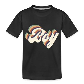 Vintage-Junge - Kinder Premium Bio T-Shirt - Schwarz - Vorne