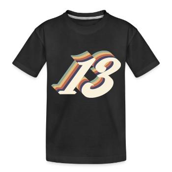 13e anniversaire vintage - T-shirt bio Premium Enfant - noir - Devant