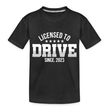 Driver's license 2023 driving test passed gift - Kids' Premium Organic T-Shirt - black - Front