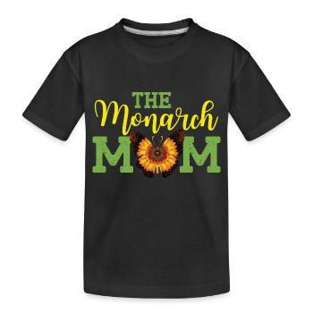 The Monarch Mom - Kids' Premium Organic T-Shirt - black - Front