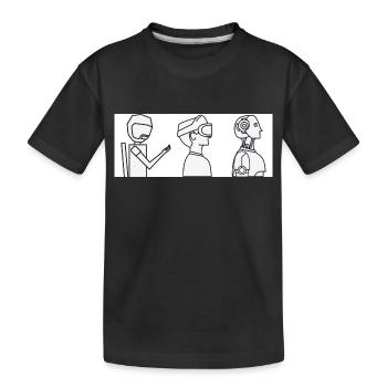 Téléphone portable VR Cyborg - T-shirt bio Premium Enfant - noir - Devant