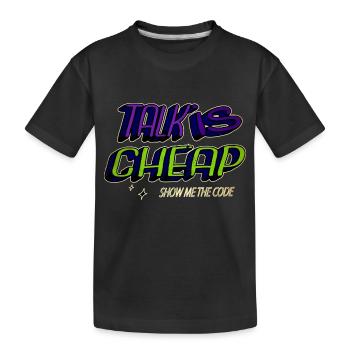 langage informatique - T-shirt bio Premium Enfant - noir - Devant