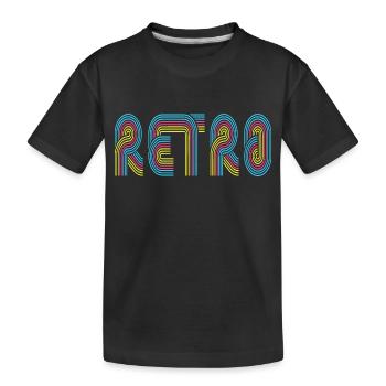Retro - Kids' Premium Organic T-Shirt - black - Front