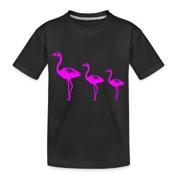 Famille Flamingo - T-shirt bio Premium Enfant - noir - Devant