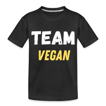 team vegan - T-shirt bio Premium Enfant - noir - Devant