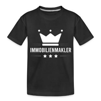 Immobilienmakler Beruf - Kinder Premium Bio T-Shirt - Schwarz - Vorne