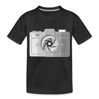 Klassischer Kamerasammler - Kinder Premium Bio T-Shirt - Schwarz - Vorne