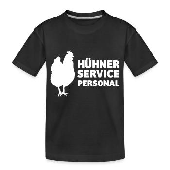 Hühner Service Personal Hühnerhalter Geschenkidee - Kinder Premium Bio T-Shirt - Schwarz - Vorne