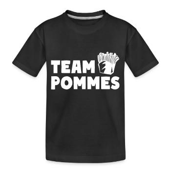 Team fries fries French fries - Kids' Premium Organic T-Shirt - black - Front