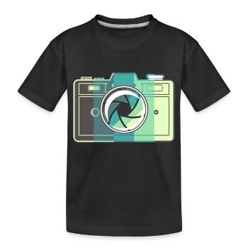 Caméra à film rétro - T-shirt bio Premium Enfant - noir - Devant