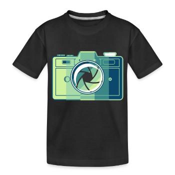 Caméra à film rétro - T-shirt bio Premium Enfant - noir - Devant