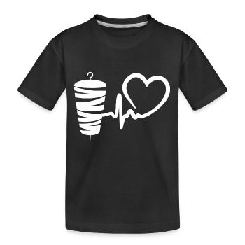 Kebab Lover Kebab Grill Heart - T-shirt bio Premium Enfant - noir - Devant