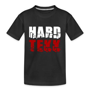 Hard Tekk Techno - Kinder Premium Bio T-Shirt - Schwarz - Vorne
