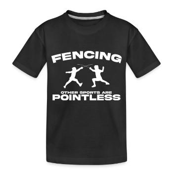 fencing, martial arts, fencing - Kids' Premium Organic T-Shirt - black - Front