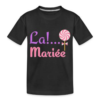 Imprimé "La Mariée" - Pour une journée spéciale - T-shirt bio Premium Enfant - noir - Devant