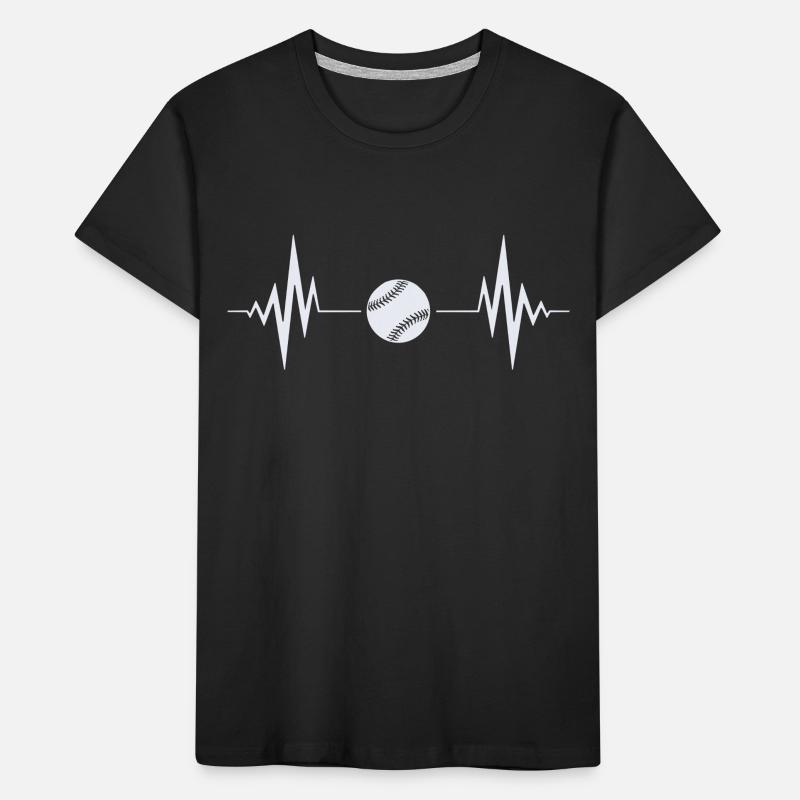 Baseball heartbeat Kids' Premium Organic T-Shirt